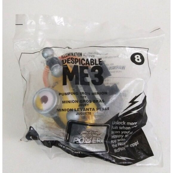 New 2017 Illumination Despicable Me 3 #8 Pumping Iron Minion McDonald's Toy - Picture 1 of 3